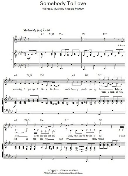 open zoom image for Somebody To Love - Piano/Vocal/Guitar, New, Main