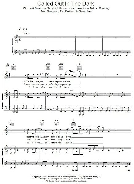 open zoom image for Called Out In The Dark - Piano/Vocal/Guitar, New, Main