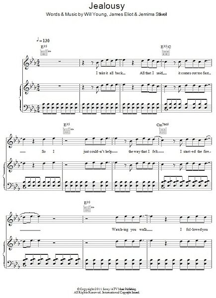 open zoom image for Jealousy - Piano/Vocal/Guitar, New, Main