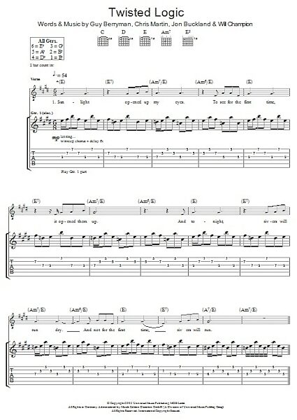 open zoom image for Twisted Logic - Guitar TAB, New, Main