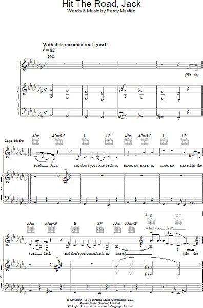 open zoom image for Hit The Road Jack - Piano/Vocal/Guitar, New, Main