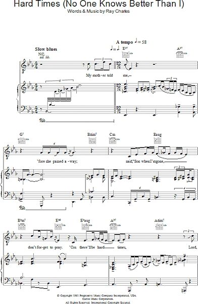 open zoom image for Hard Times - Piano/Vocal/Guitar, New, Main