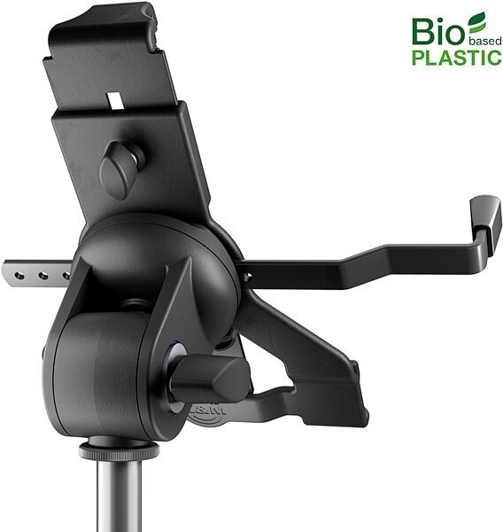 open zoom image for K&M 19744 Universal Tablet Holder, Black, Action Position Back