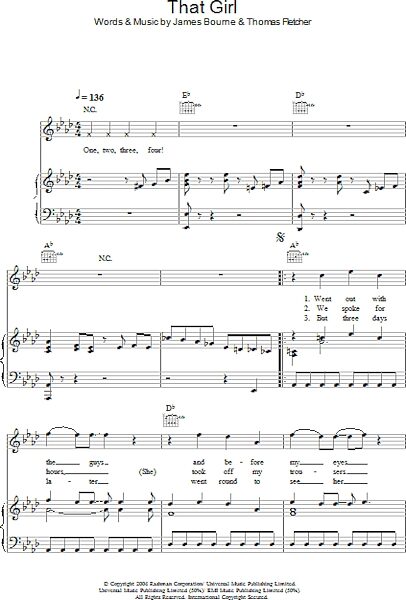 open zoom image for That Girl - Piano/Vocal/Guitar, New, Main