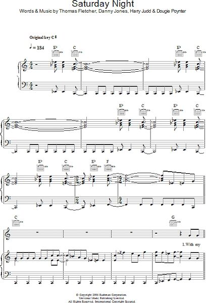 open zoom image for Saturday Night - Piano/Vocal/Guitar, New, Main