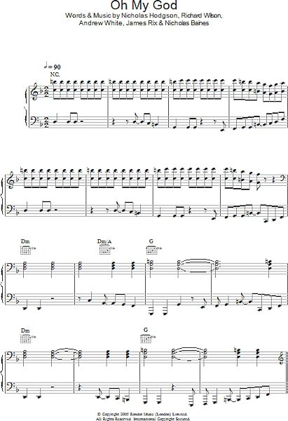 open zoom image for Oh My God - Piano/Vocal/Guitar, New, Main