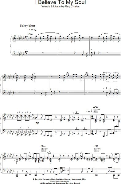 open zoom image for I Believe To My Soul - Piano/Vocal/Guitar, New, Main