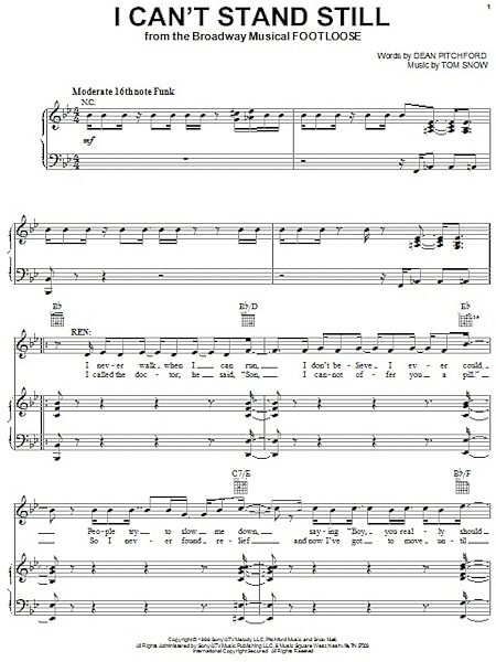open zoom image for I Can't Stand Still - Piano/Vocal/Guitar, New, Main