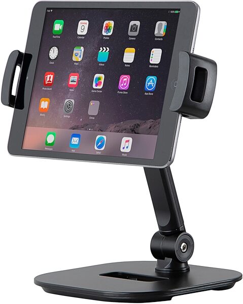 open zoom image for K&M 19800 Tablet/Smartphone Desk Stand, Black, Detail Side