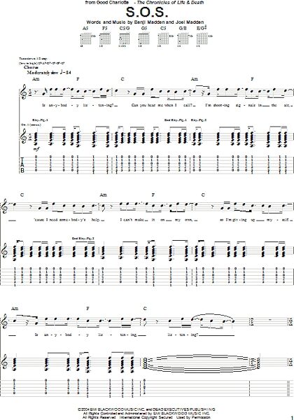 open zoom image for S.O.S. - Guitar TAB, New, Main