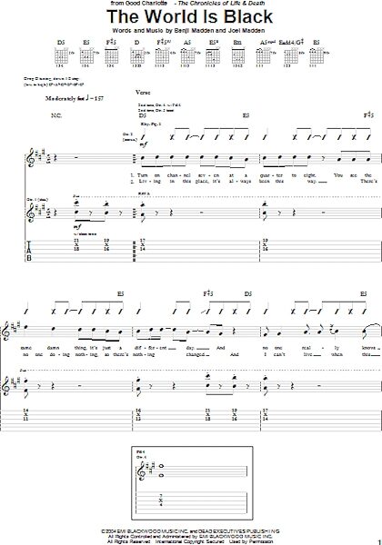 open zoom image for The World Is Black - Guitar TAB, New, Main