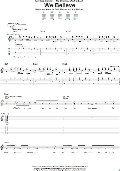open zoom image for We Believe - Guitar TAB, New, Main