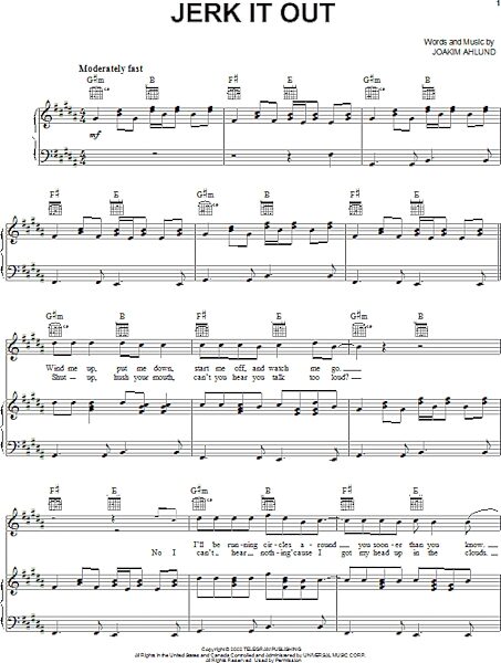 open zoom image for Jerk It Out - Piano/Vocal/Guitar, New, Main