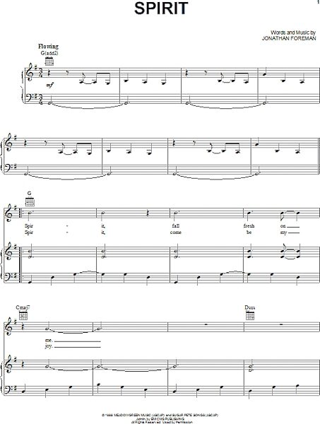 open zoom image for Spirit - Piano/Vocal/Guitar, New, Main