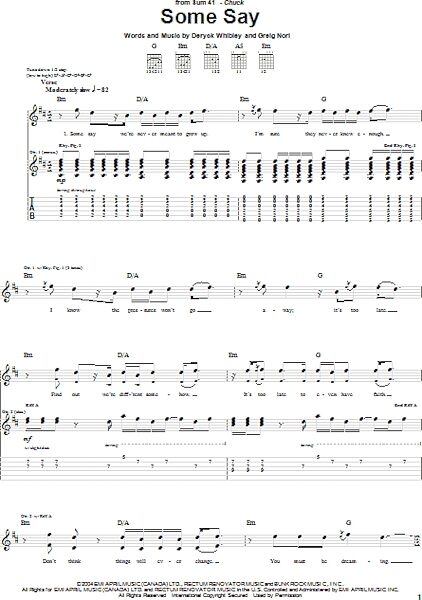 open zoom image for Some Say - Guitar TAB, New, Main
