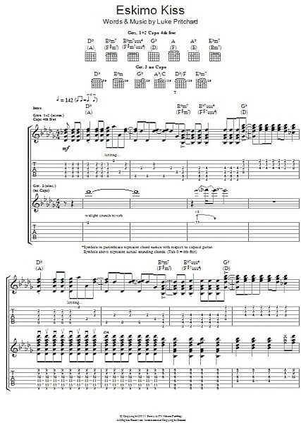 open zoom image for Eskimo Kiss - Guitar TAB, New, Main