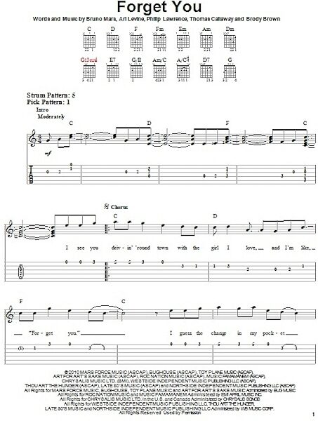 open zoom image for F**k You (Forget You) - Easy Guitar with TAB, New, Main
