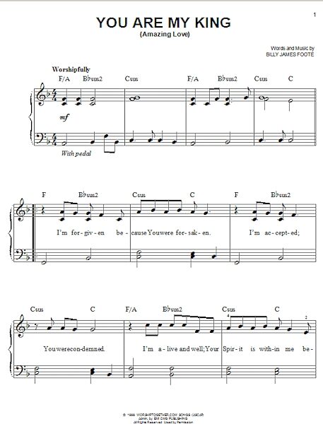 open zoom image for You Are My King (Amazing Love) - Easy Piano, New, Main