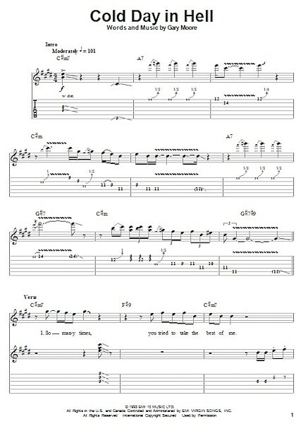 open zoom image for Cold Day In Hell - Guitar Tab Play-Along, New, Main
