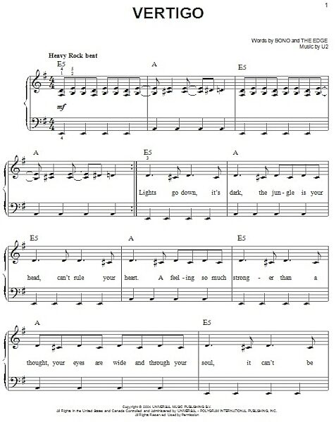open zoom image for Vertigo - Easy Piano, New, Main