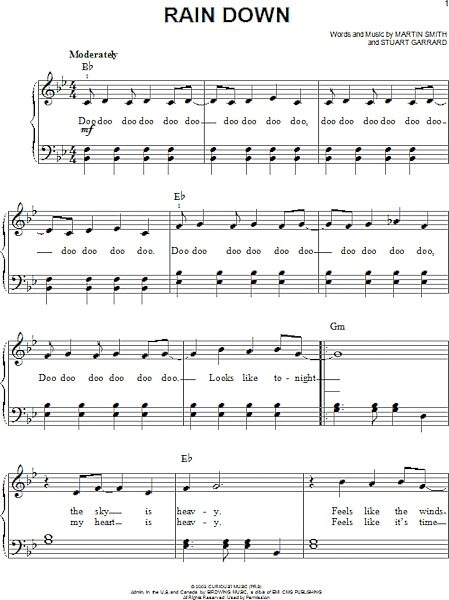 open zoom image for Rain Down - Easy Piano, New, Main