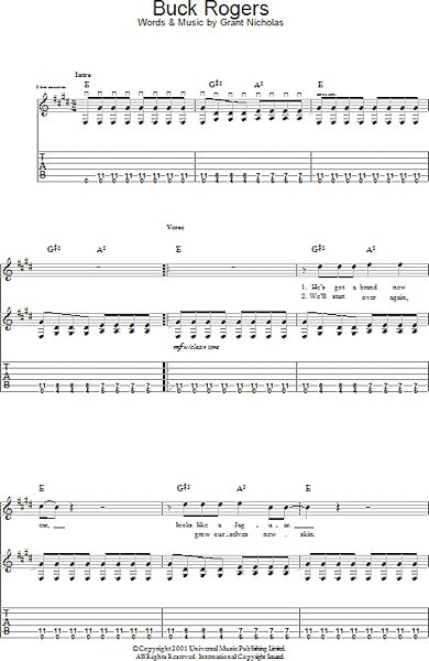 open zoom image for Buck Rogers - Guitar TAB, New, Main