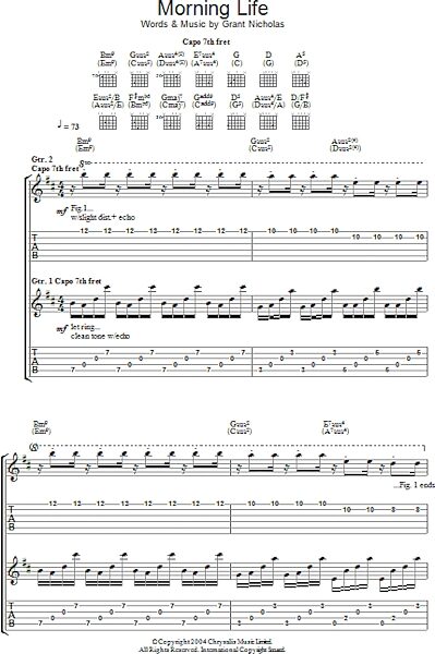 open zoom image for Morning Life - Guitar TAB, New, Main