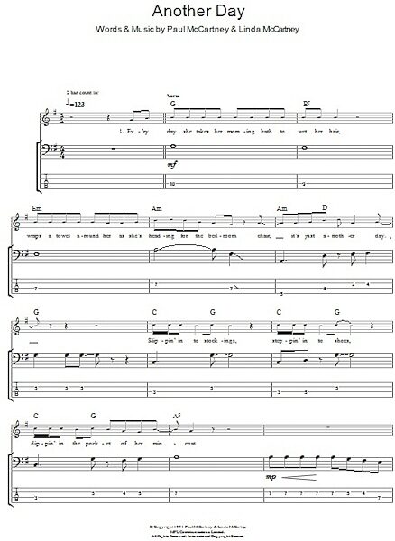 open zoom image for Another Day - Bass Tab, New, Main