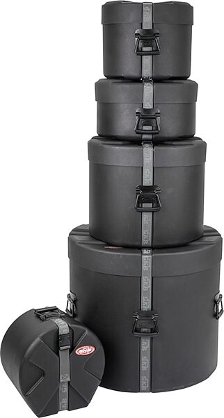 open zoom image for SKB 1SKB-UDP1 Ultimate 5-Piece Drum Case Package, Includes D1822, D1416F, D0912, D0810, and D6514, Detail Front