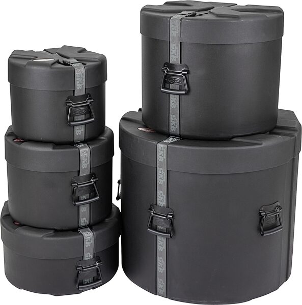 open zoom image for SKB 1SKB-UDP1 Ultimate 5-Piece Drum Case Package, Includes D1822, D1416F, D0912, D0810, and D6514, Detail Front