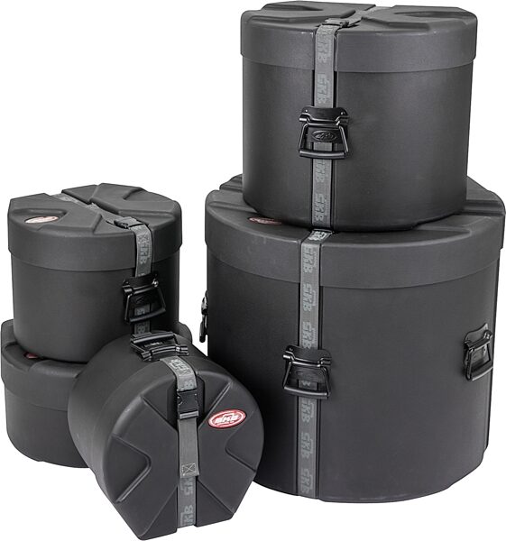 open zoom image for SKB 1SKB-UDP1 Ultimate 5-Piece Drum Case Package, Includes D1822, D1416F, D0912, D0810, and D6514, Detail Front