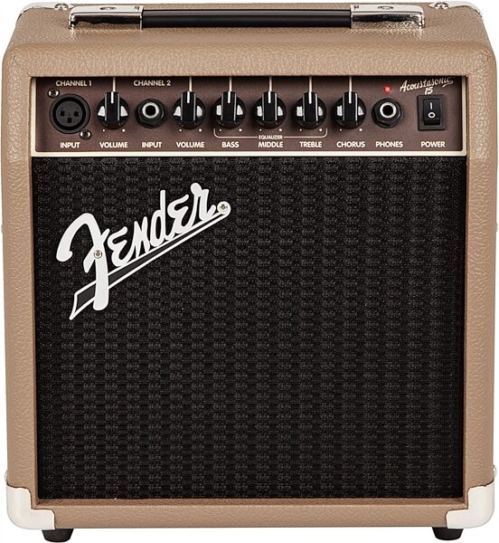 open zoom image for Fender Acoustasonic 15 Acoustic Guitar Combo Amplifier (15 Watts), New, Action Position Back