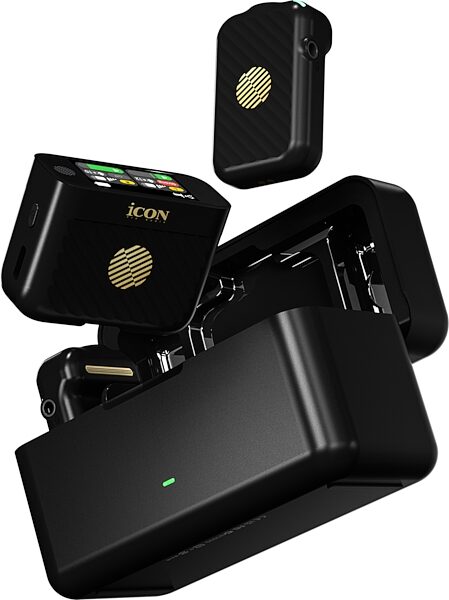 open zoom image for iCON AirMic Pro Dual-Channel Wireless Microphone System, Black, Action Position Back