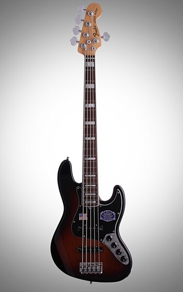 open zoom image for Fender American Deluxe Jazz V 5-String Electric Bass (Rosewood with Case), Full Straight Front