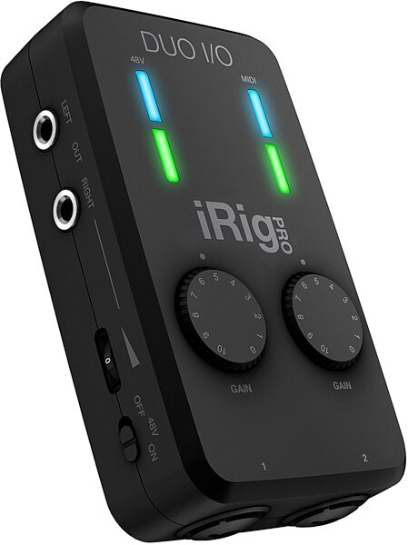 open zoom image for IK Multimedia iRig Pro DUO I/O Audio/MIDI Interface, Open Box (Very Good), Action Position Back