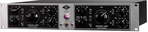 open zoom image for Universal Audio 2-610S Silverface Dual Channel Tube Preamplifier, Left