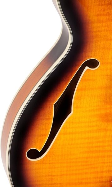 open zoom image for D'Angelico EXSS Semi-Hollow Electric Guitar, Vintage Sunburst - Top