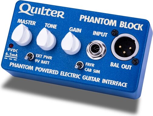 open zoom image for Quilter Phantom Block Electric Guitar Direct Box, New, Angled Front