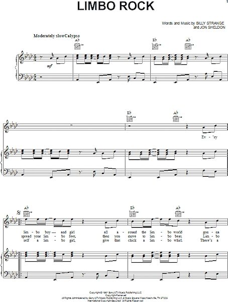 open zoom image for Limbo Rock - Piano/Vocal/Guitar, New, Main