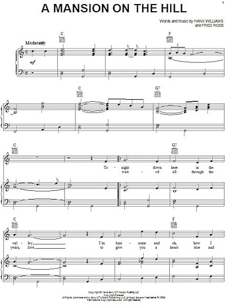 open zoom image for A Mansion On The Hill - Piano/Vocal/Guitar, New, Main
