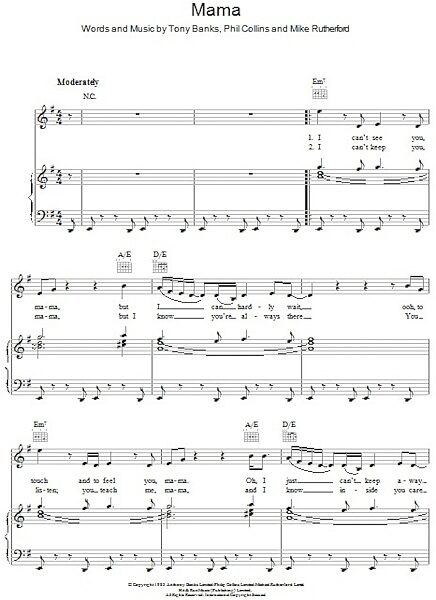 open zoom image for Mama - Piano/Vocal/Guitar, New, Main