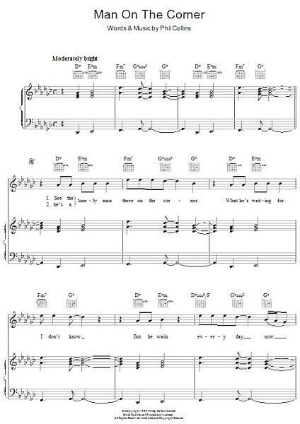 open zoom image for Man On The Corner - Piano/Vocal/Guitar, New, Main