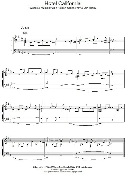 open zoom image for Hotel California - Piano/Vocal/Guitar, New, Main