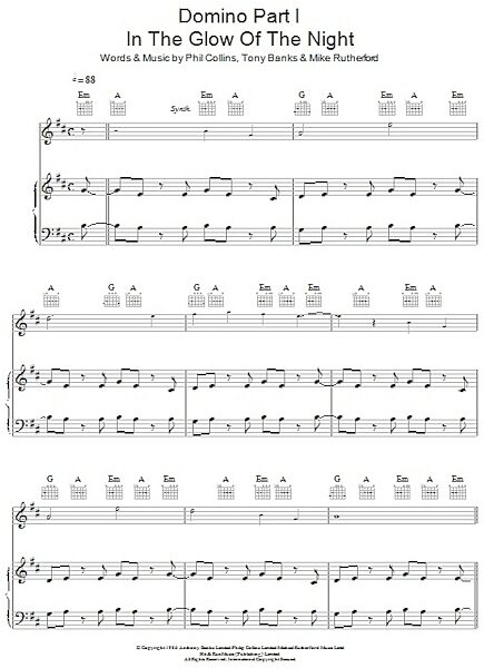open zoom image for Domino Part 1: In The Glow Of The Night - Piano/Vocal/Guitar, New, Main