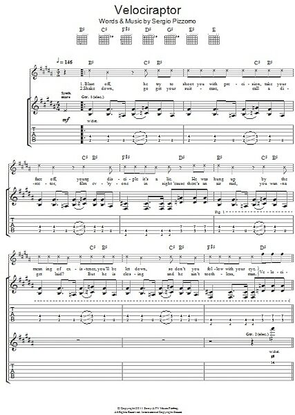 open zoom image for Velociraptor! - Guitar TAB, New, Main