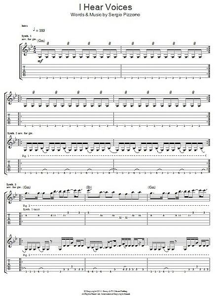 open zoom image for I Hear Voices - Guitar TAB, New, Main