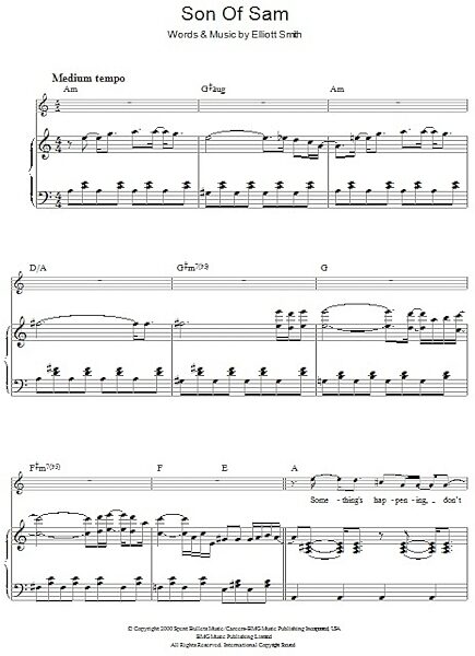 open zoom image for Son Of Sam - Piano/Vocal/Guitar, New, Main