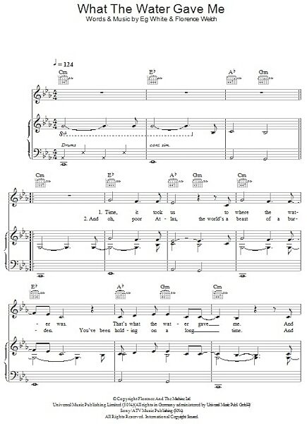 open zoom image for What The Water Gave Me - Piano/Vocal/Guitar, New, Main