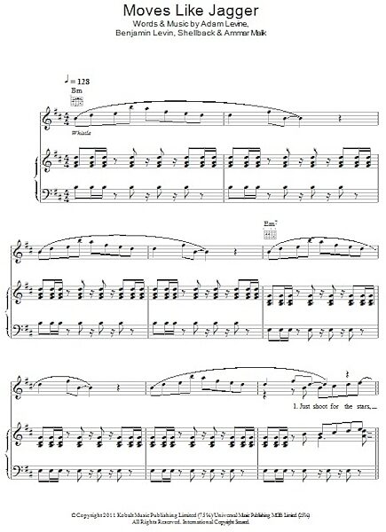 open zoom image for Moves Like Jagger - Piano/Vocal/Guitar, New, Main