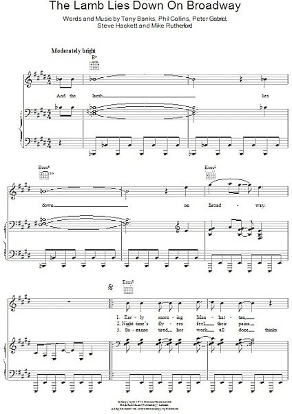 open zoom image for The Lamb Lies Down On Broadway - Piano/Vocal/Guitar, New, Main